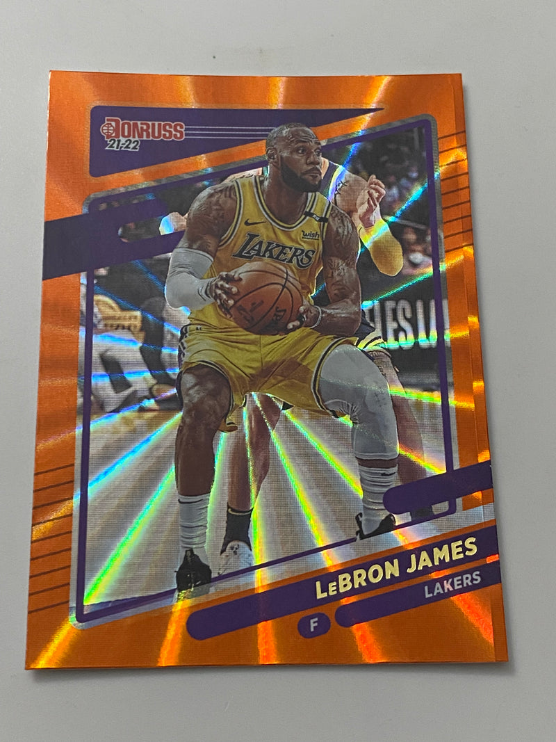 2021-22 Panini Donruss Orange Holo Laser #12 LeBron James