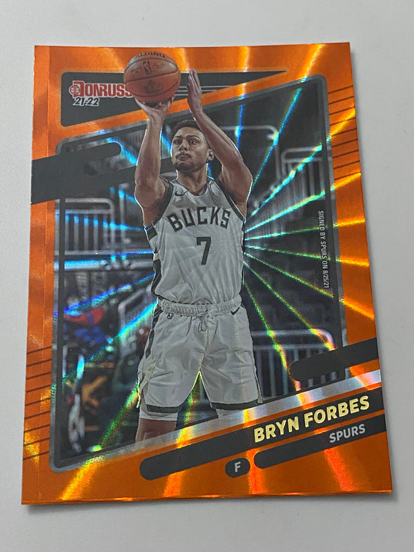 2021-22 Panini Donruss Orange Holo Laser #66 Bryn Forbes