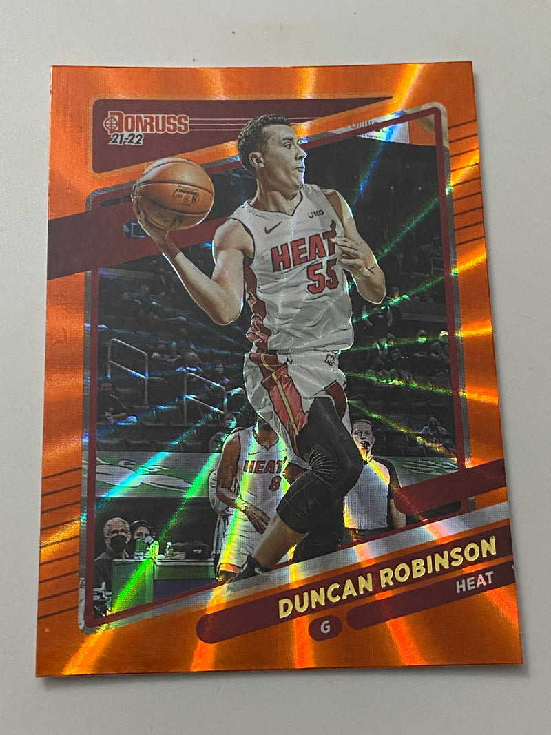 2021-22 Panini Donruss Orange Holo Laser #107 Duncan Robinson
