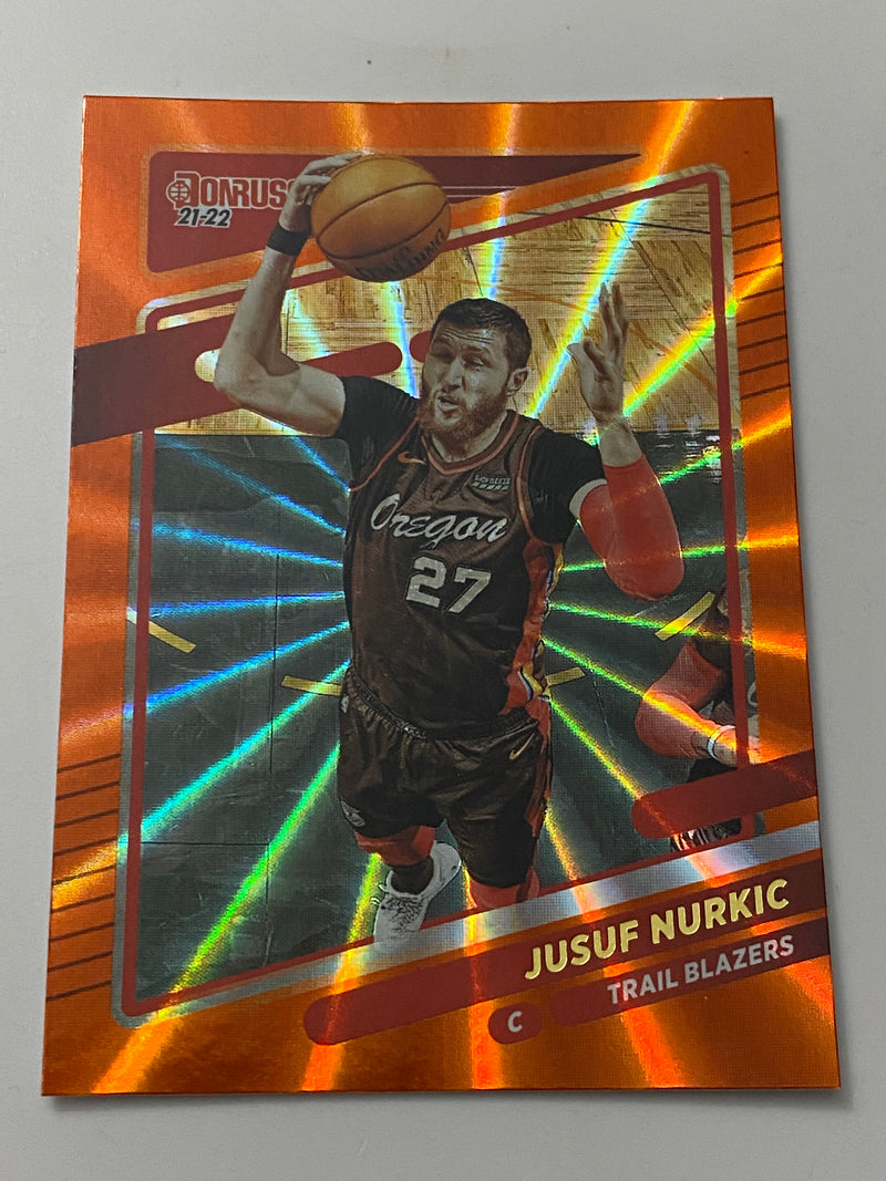 2021-22 Panini Donruss Orange Holo Laser #123 Jusef Nurkic