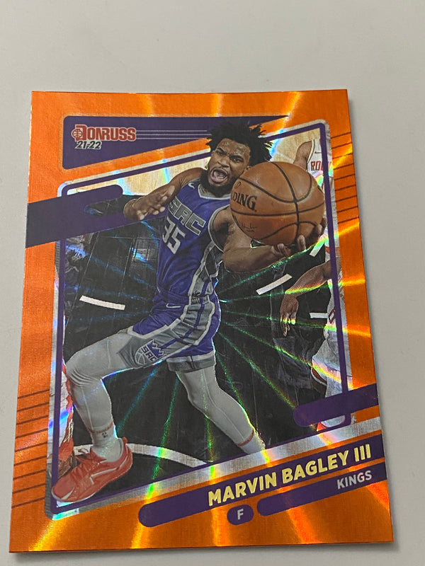 2021-22 Panini Donruss Orange Holo Laser #134 Marvin Bagley III