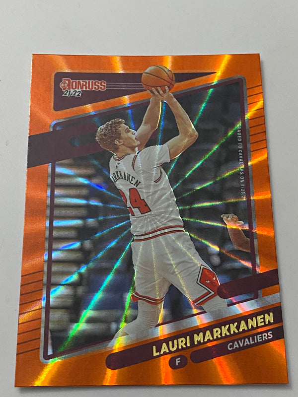 2021-22 Panini Donruss Orange Holo Laser #149 Lauri Markkanen