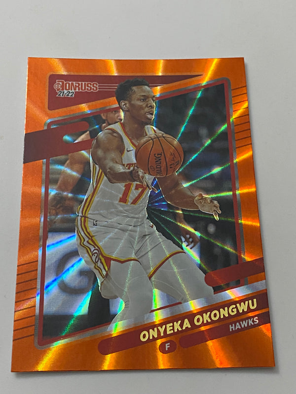 2021-22 Panini Donruss Orange Holo Laser #180 Onyeka Okongwu