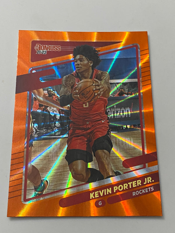 2021-22 Panini Donruss Orange Holo Laser #191 Kevin Porter Jr.