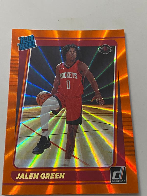 2021-22 Panini Donruss Orange Holo Laser RR #209 Jalen Green RC