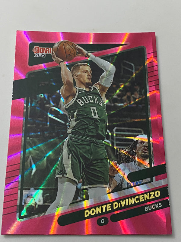 2021-22 Panini Donruss Pink Holo Laser #94 Donte DiVincenzo