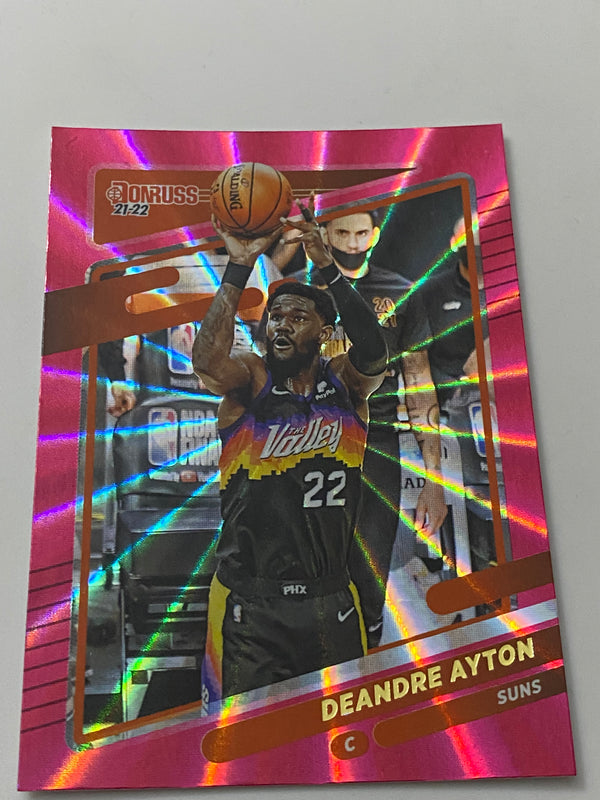 2021-22 Panini Donruss Pink Holo Laser #162 Deandre Ayton