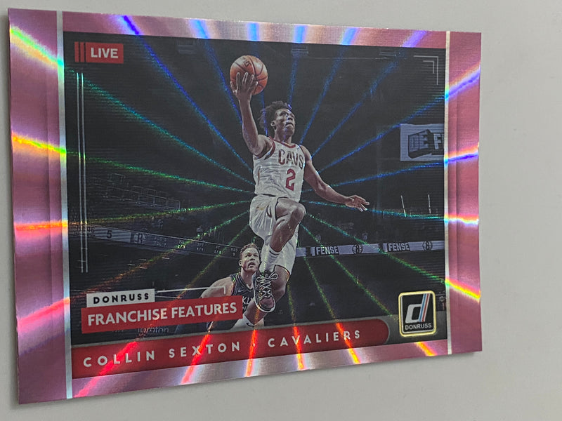 2021-22 Panini Donruss Franchise Features Pink Holo Laser #7 Collin Sexton