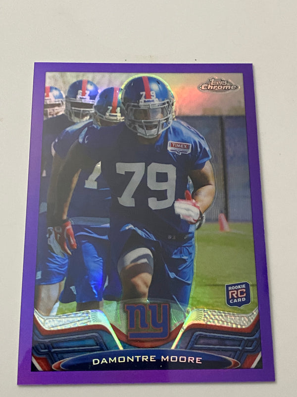 2013 Topps Chrome Purple Refractor /499 #190 Damontre Moore RC