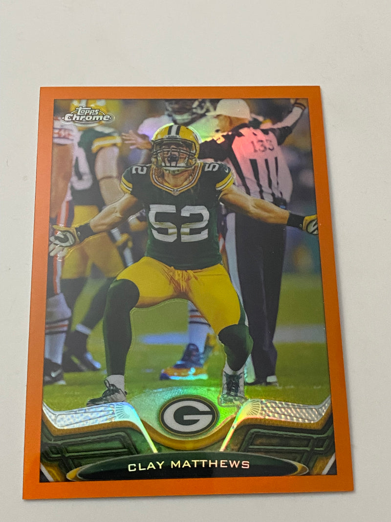 2013 Topps Chrome Orange Refractor #107 Clay Matthews