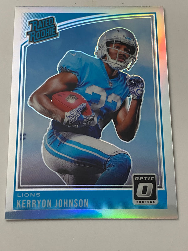 2018 Panini Donruss Optic Holo #170 Kerryon Johnson RC