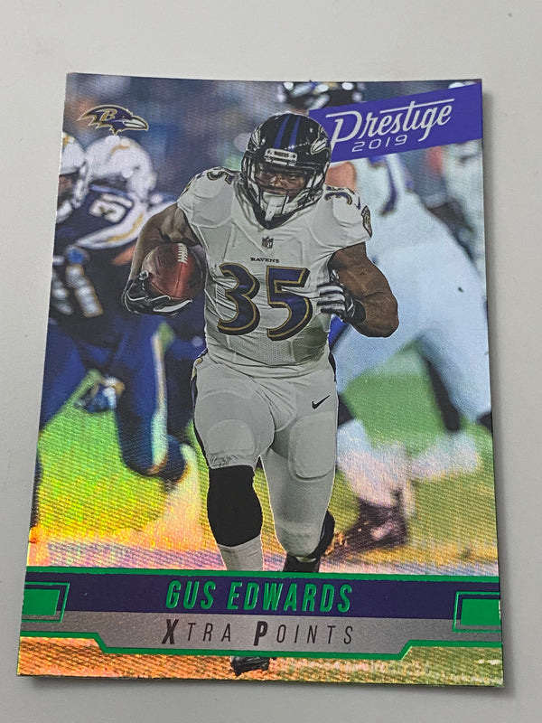 2019 Panini Prestige Xtra Points Green #170 Gus Edwards