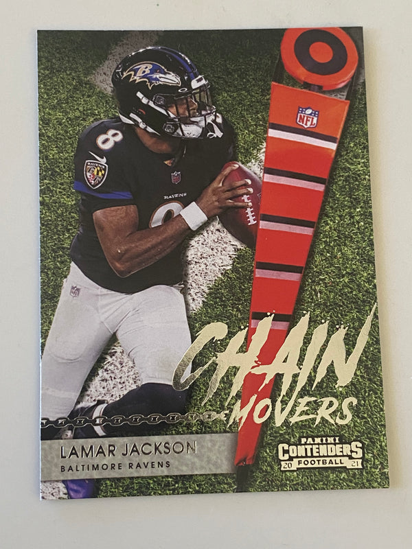 2021 Panini Contenders Chain Movers #CM-LJA Lamar Jackson