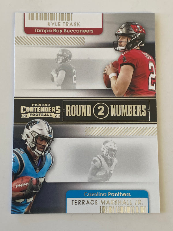 2021 Panini Contenders Round 2 Numbers #RN-KTR Kyle Trask / Terrace Marshall Jr.