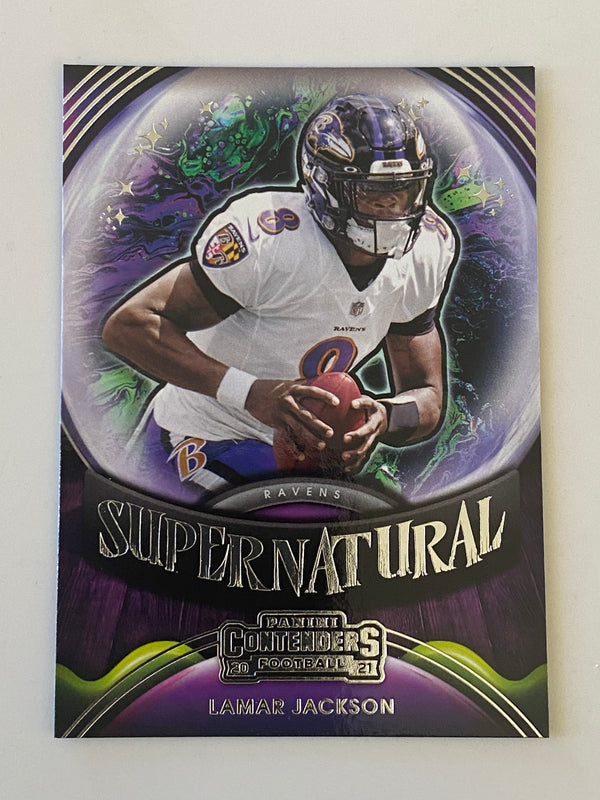 2021 Panini Contenders Supernatural #SN-LJA Lamar Jackson