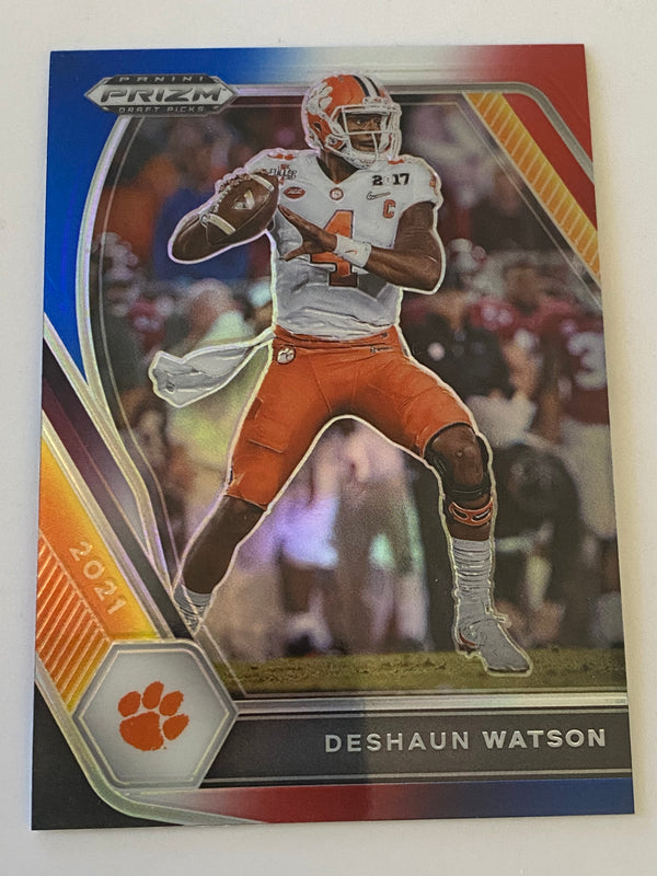 2021 Panini Prizm Draft Picks Red White Blue #2 Deshaun Watson