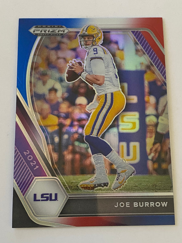 2021 Panini Prizm Draft Picks Red White Blue #3 Joe Burrow