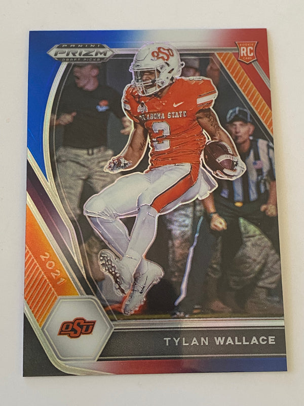 2021 Panini Prizm Draft Picks Red White Blue #126 Tylan Wallace RC