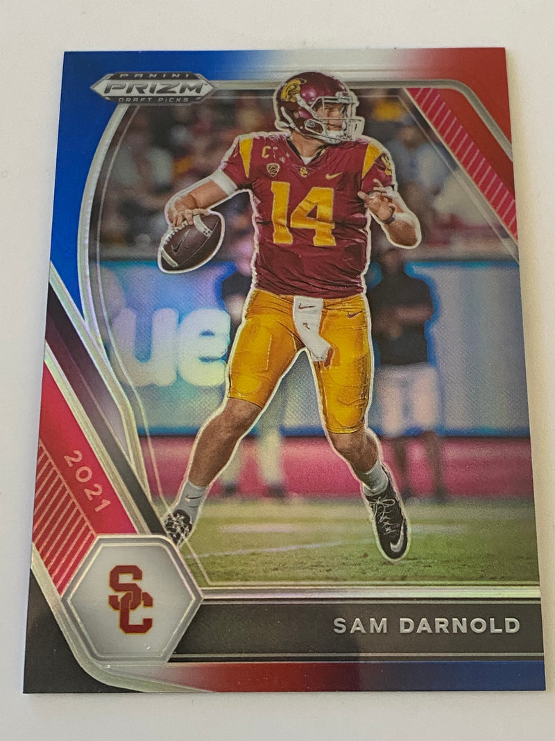 2021 Panini Prizm Draft Picks Red White Blue #29 Sam Darnold