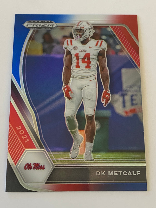 2021 Panini Prizm Draft Picks Red White Blue #57 DK Metclaf