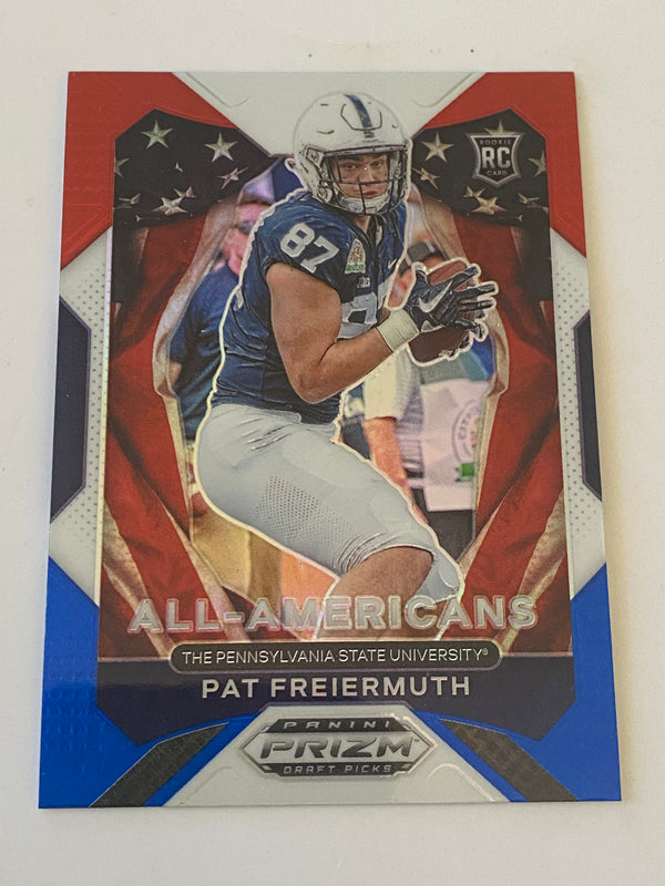 2021 Panini Prizm Draft Picks Red White Blue #184 Pat Freiermuth RC