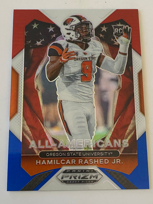 2021 Panini Prizm Draft Picks Red White Blue #189 Hamilcar Rashed Jr. RC