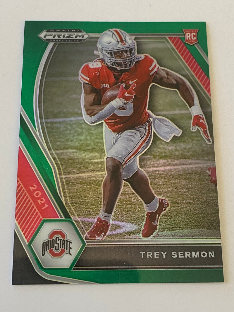 2021 Panini Prizm Draft Picks Green #159 Trey Sermon RC