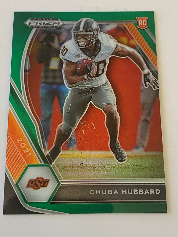 2021 Panini Prizm Draft Picks Green #125 Chuba Hubbard RC