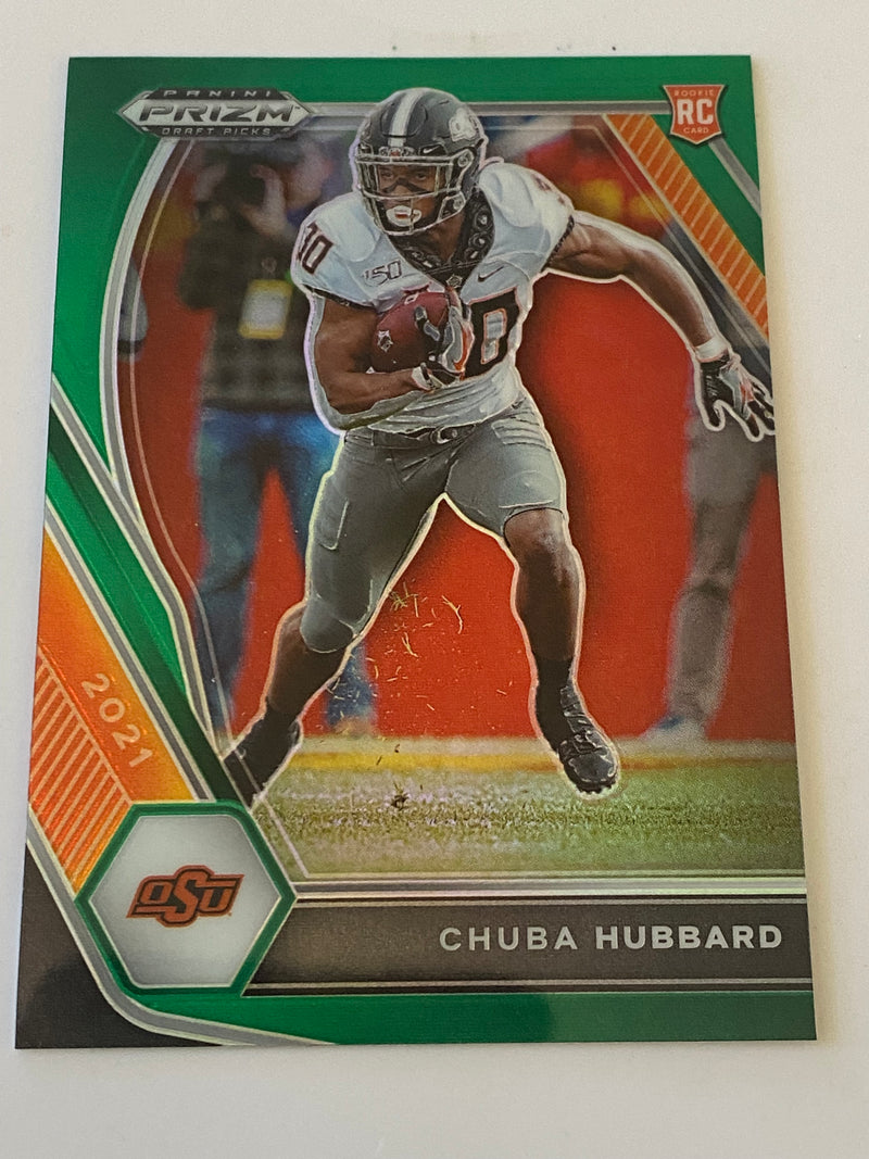 2021 Panini Prizm Draft Picks Green #125 Chuba Hubbard RC