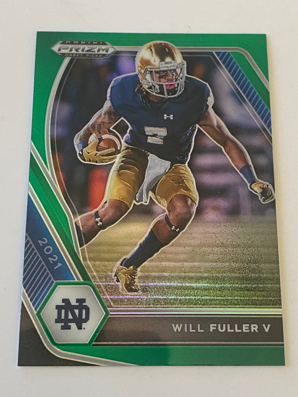 2021 Panini Prizm Draft Picks Green #58 Will Fuller V