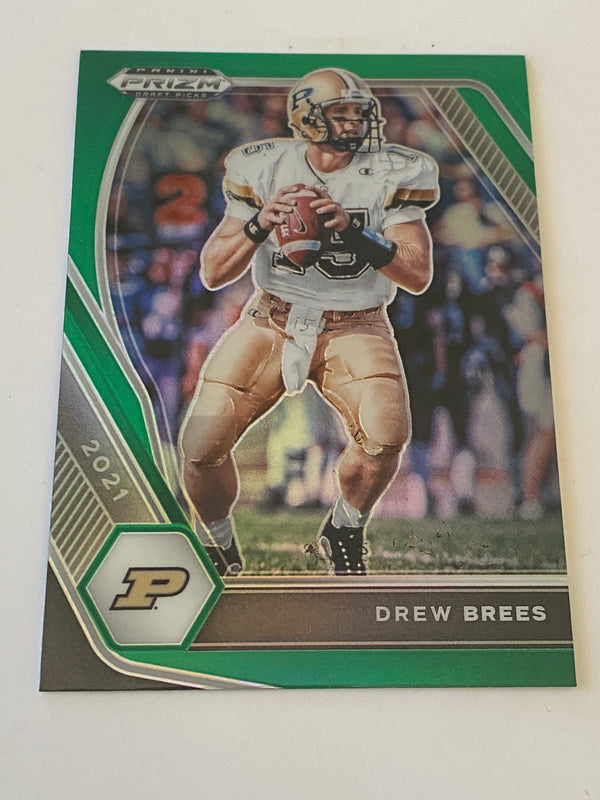 2021 Panini Prizm Draft Picks Green #16 Drew Brees