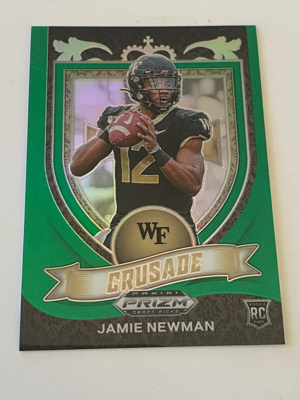 2021 Panini Prizm Draft Picks Green #174 Jamie Newman RC