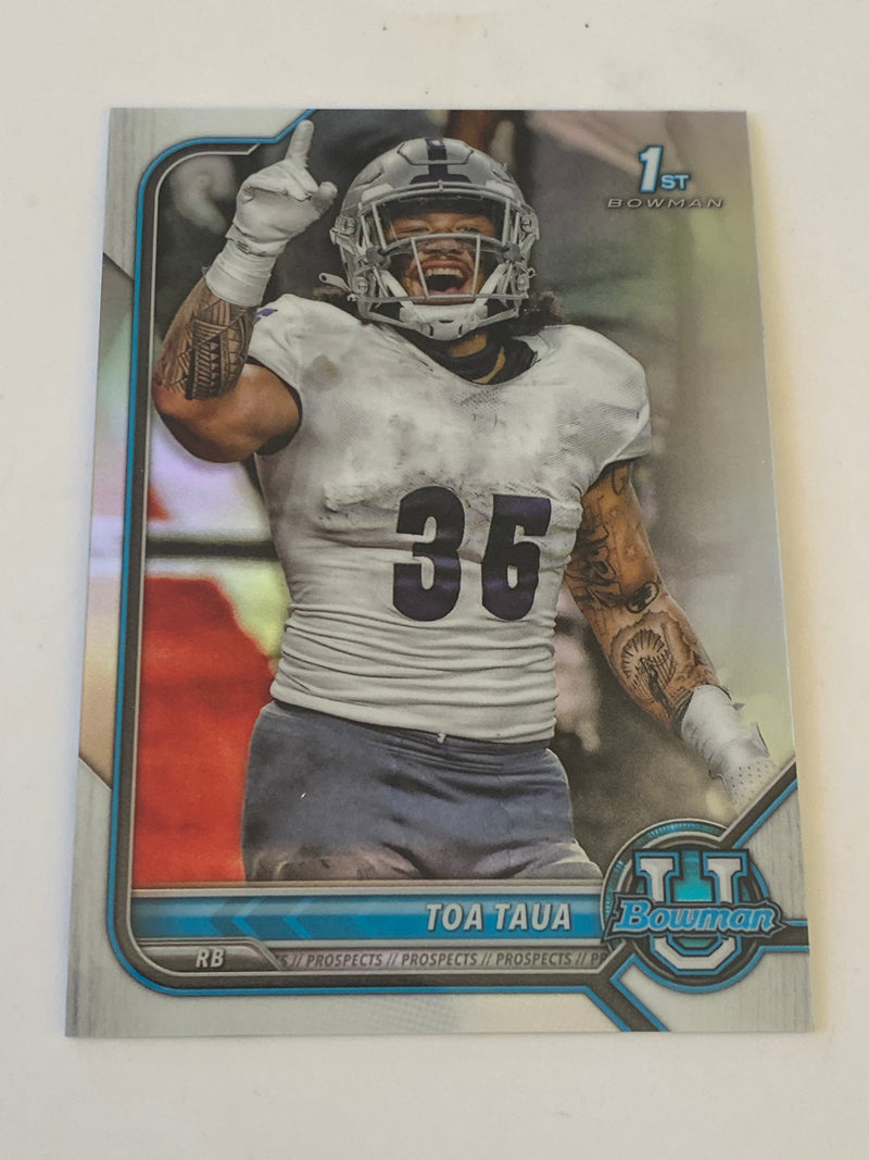 2022 Bowman University Chrome Refractor #25 Toa Taua 1st Bowman