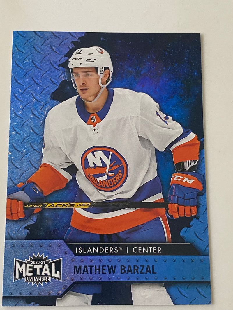 2020-21 Metal Universe Blue Spectrum #1 Mathew Barzal